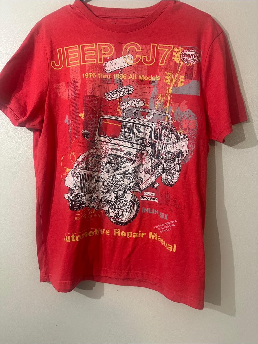 Vintage 56 redherring Haynes jeep cj7 graphics tee Sz L